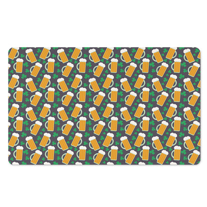 Clover And Beer St. Patrick's Day Print Polyester Doormat