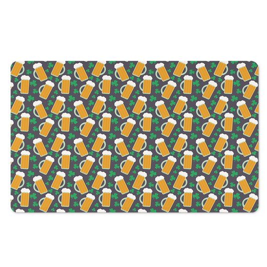 Clover And Beer St. Patrick's Day Print Polyester Doormat