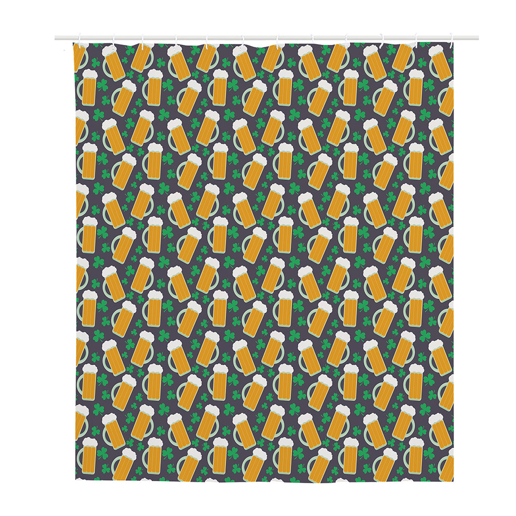 Clover And Beer St. Patrick's Day Print Polyester Shower Curtain