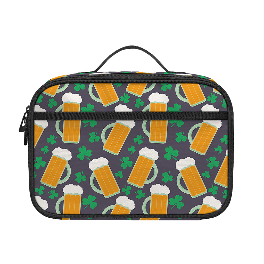 Clover And Beer St. Patrick's Day Print Portable Lunch Bag