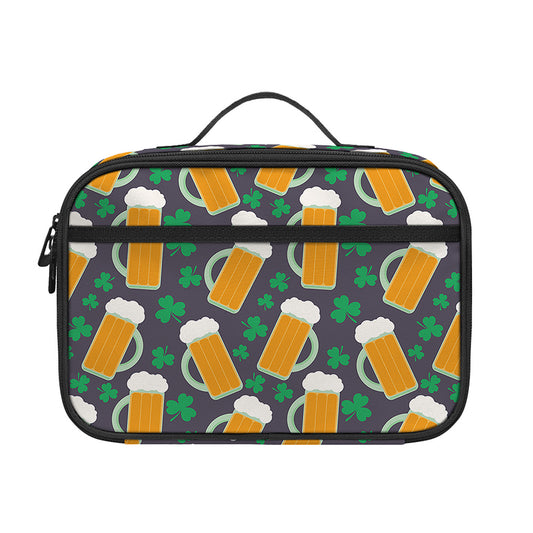 Clover And Beer St. Patrick's Day Print Portable Lunch Bag
