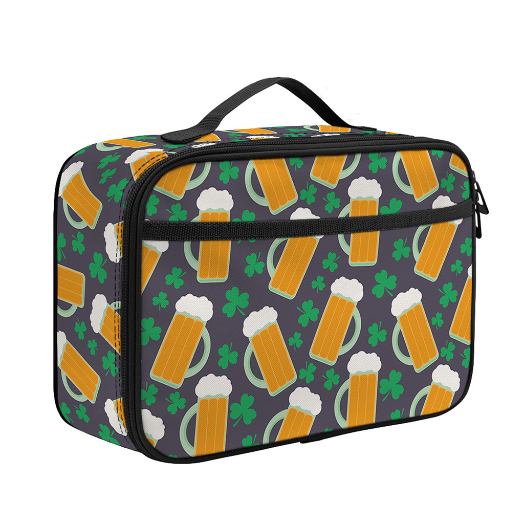 Clover And Beer St. Patrick's Day Print Portable Lunch Bag