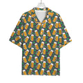 Clover And Beer St. Patrick's Day Print Rayon Hawaiian Shirt