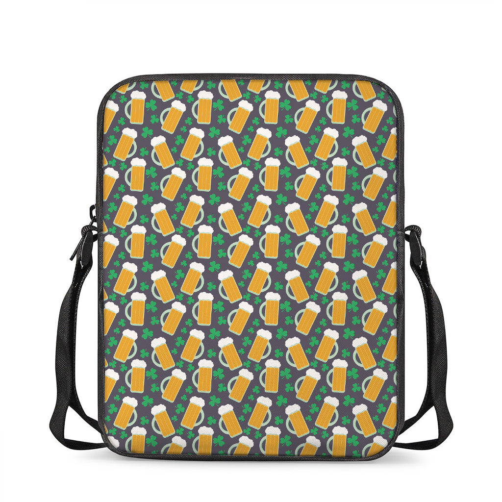 Clover And Beer St. Patrick's Day Print Rectangular Crossbody Bag