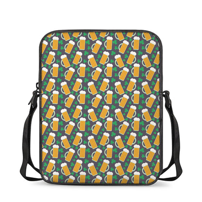 Clover And Beer St. Patrick's Day Print Rectangular Crossbody Bag