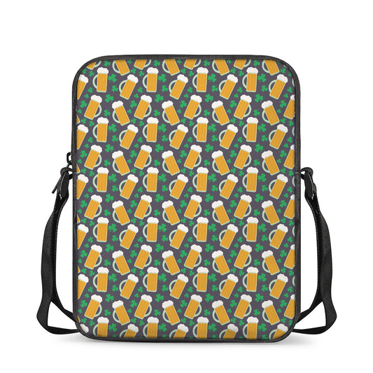 Clover And Beer St. Patrick's Day Print Rectangular Crossbody Bag