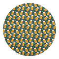 Clover And Beer St. Patrick's Day Print Round Blanket