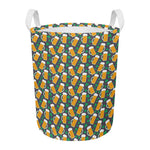 Clover And Beer St. Patrick's Day Print Round Laundry Basket