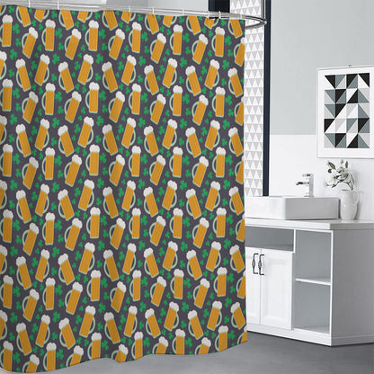 Clover And Beer St. Patrick's Day Print Shower Curtain