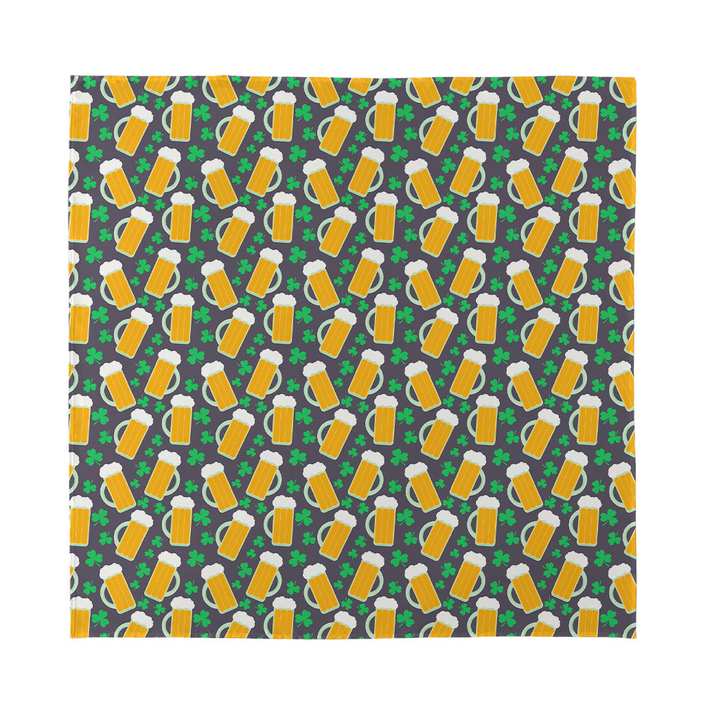 Clover And Beer St. Patrick's Day Print Silk Bandana