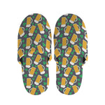 Clover And Beer St. Patrick's Day Print Slippers