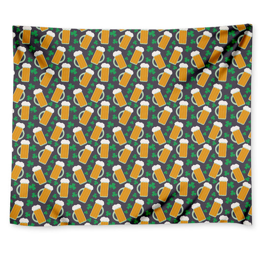 Clover And Beer St. Patrick's Day Print Tapestry