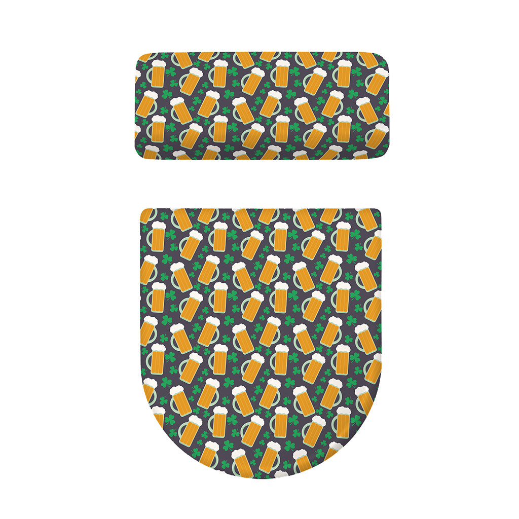 Clover And Beer St. Patrick's Day Print Toilet Lid And Tank Cover Set