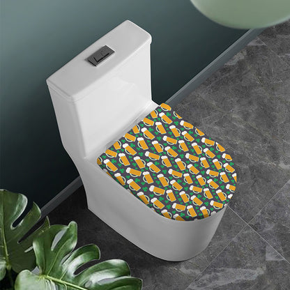 Clover And Beer St. Patrick's Day Print Toilet Lid Cover