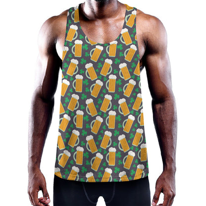 Clover And Beer St. Patrick's Day Print Training Tank Top