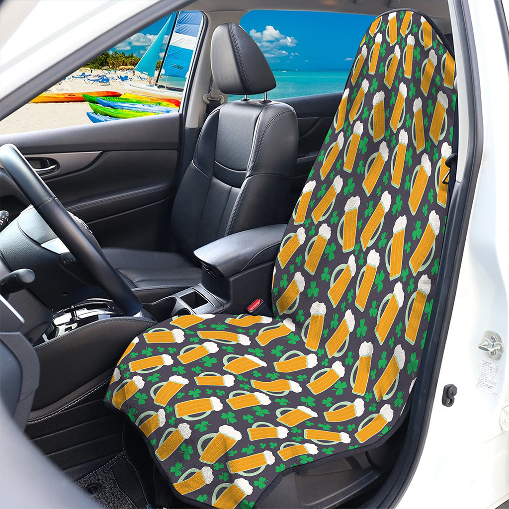 Clover And Beer St. Patrick's Day Print Waterproof Car Seat Cover