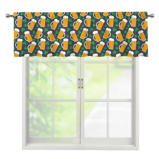 Clover And Beer St. Patrick's Day Print Window Valance