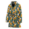Clover And Beer St. Patrick's Day Print Women's Bathrobe