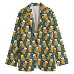 Clover And Beer St. Patrick's Day Print Women's Blazer