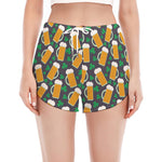 Clover And Beer St. Patrick's Day Print Women's Split Running Shorts