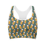 Clover And Beer St. Patrick's Day Print Women's Sports Bra