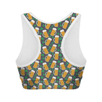 Clover And Beer St. Patrick's Day Print Women's Sports Bra