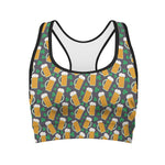 Clover And Beer St. Patrick's Day Print Women's Sports Bra