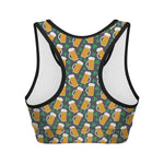 Clover And Beer St. Patrick's Day Print Women's Sports Bra