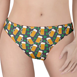 Clover And Beer St. Patrick's Day Print Women's Thong