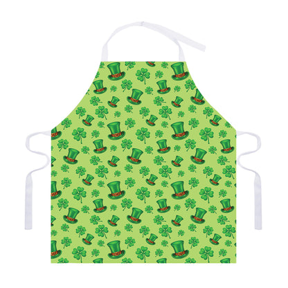 Clover And Hat St. Patrick's Day Print Adjustable Apron
