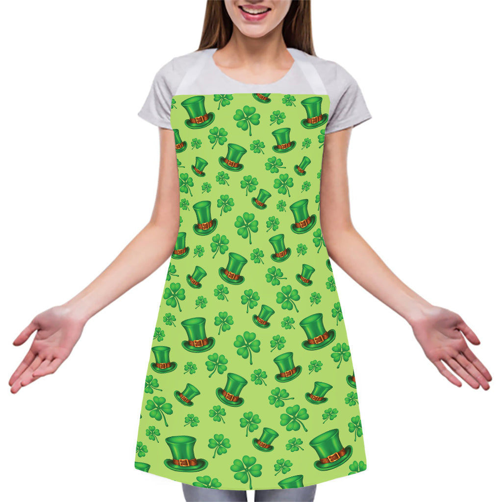 Clover And Hat St. Patrick's Day Print Adjustable Apron