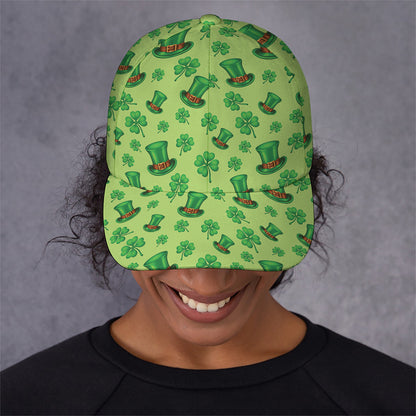 Clover And Hat St. Patrick's Day Print Baseball Cap