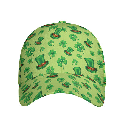Clover And Hat St. Patrick's Day Print Baseball Cap