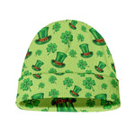 Clover And Hat St. Patrick's Day Print Beanie