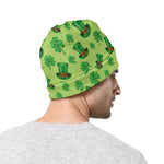 Clover And Hat St. Patrick's Day Print Beanie
