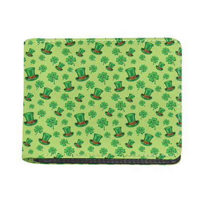 Clover And Hat St. Patrick's Day Print Bifold Wallet
