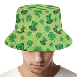 Clover And Hat St. Patrick's Day Print Bucket Hat