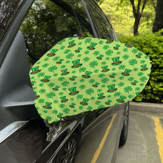 Clover And Hat St. Patrick's Day Print Car Side Mirror Covers