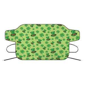 Clover And Hat St. Patrick's Day Print Car Windshield Snow Cover