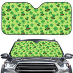 Clover And Hat St. Patrick's Day Print Car Windshield Sun Shade