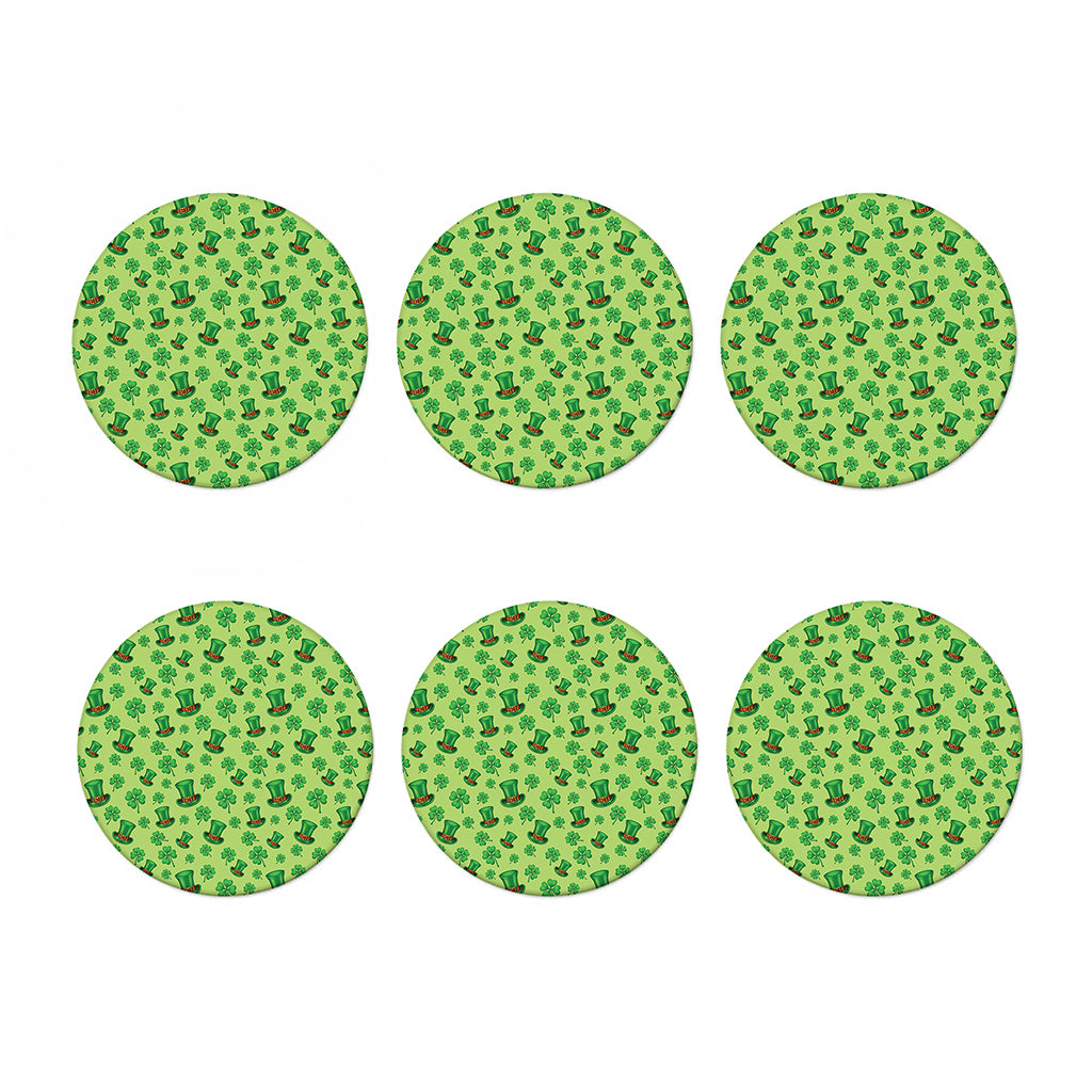 Clover And Hat St. Patrick's Day Print Coaster Set