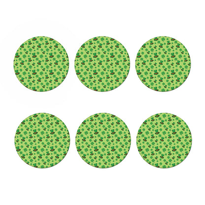 Clover And Hat St. Patrick's Day Print Coaster Set