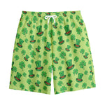 Clover And Hat St. Patrick's Day Print Cotton Shorts