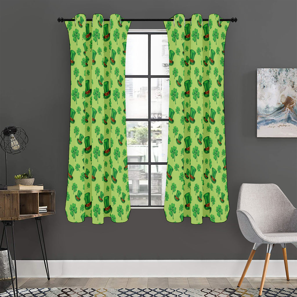 Clover And Hat St. Patrick's Day Print Curtain
