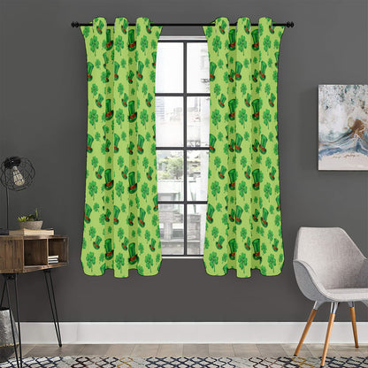 Clover And Hat St. Patrick's Day Print Curtain