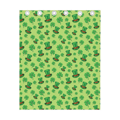 Clover And Hat St. Patrick's Day Print Curtain