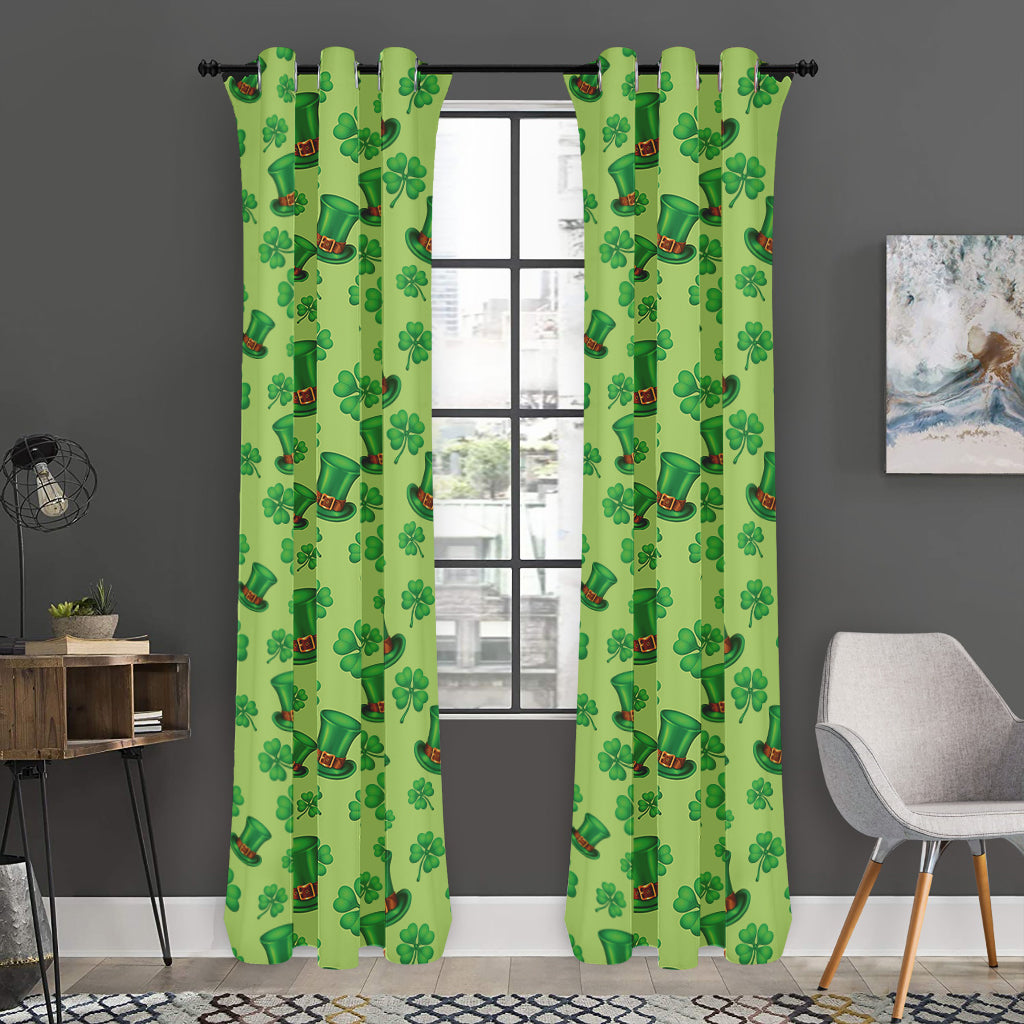 Clover And Hat St. Patrick's Day Print Curtain
