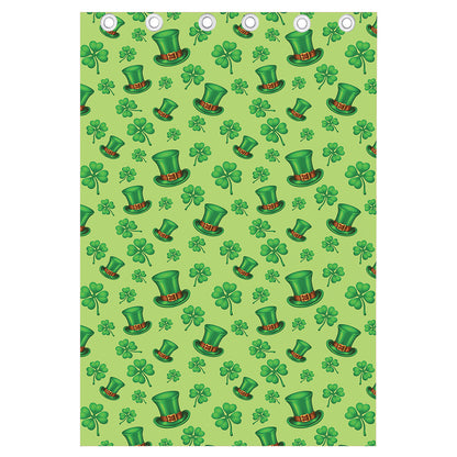 Clover And Hat St. Patrick's Day Print Curtain