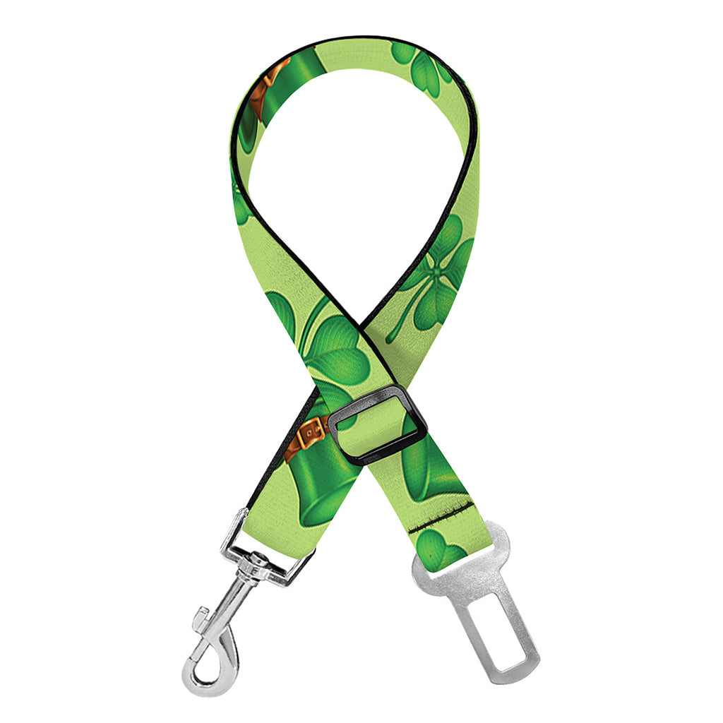 Clover And Hat St. Patrick's Day Print Dog Seat Belt