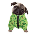 Clover And Hat St. Patrick's Day Print Dog Zip Up Jacket